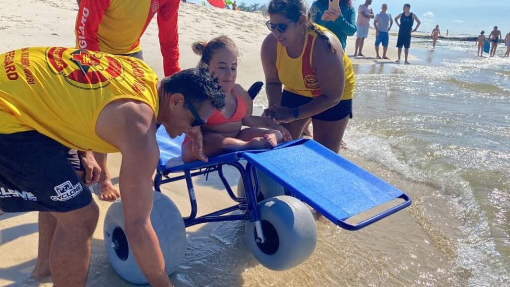 Esteira Acessibilidade Trade Mix projeto de praia acessivel em saquarema rj