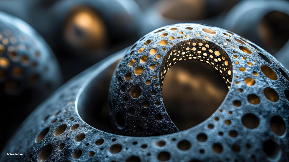 imagem em detalhe com peça técnica produzida em 3D