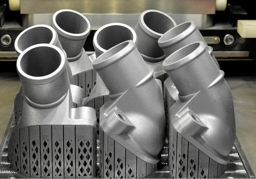 imagem em detalhe com peça de motor de carro produzida em 3D