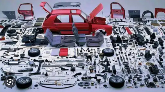 imagem com exemplos da impressão 3D em metais : epeças de carro